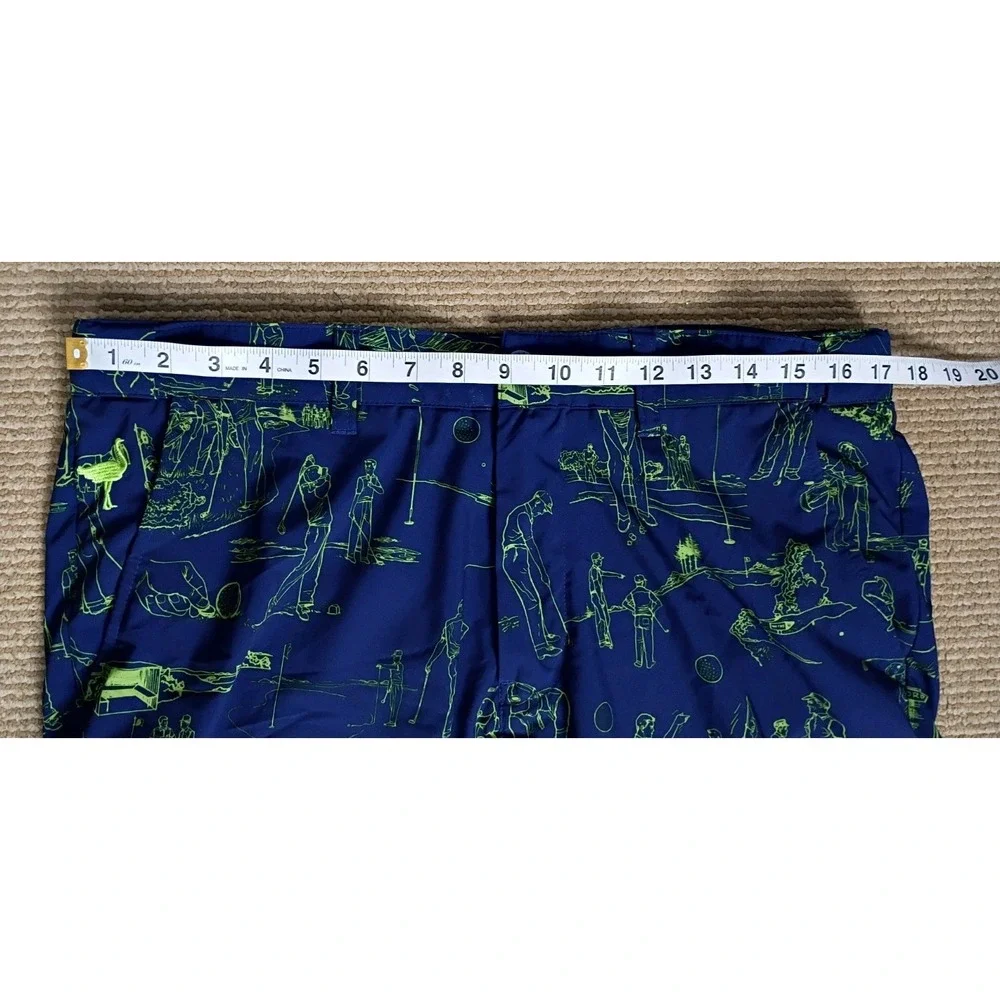 Travis Mathews Blue The Chive Men's Golf Pants Size 34 What's Your Play?